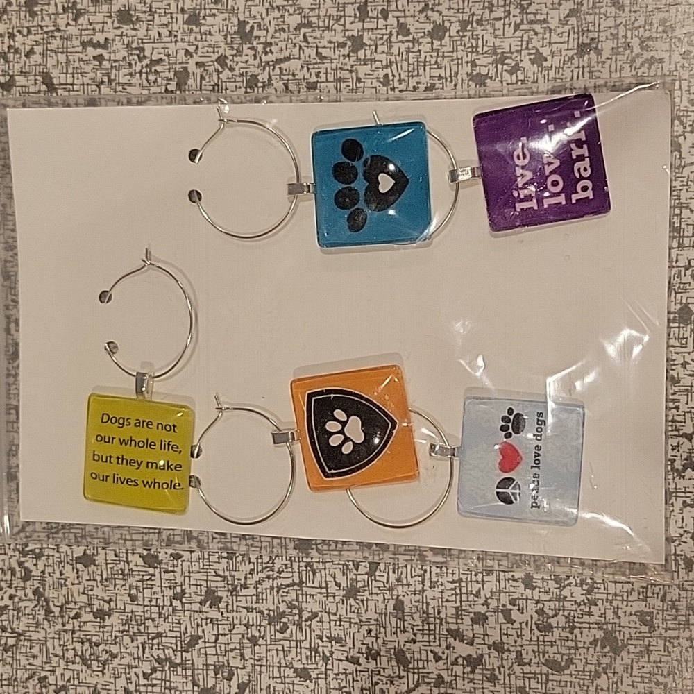 Wine charms- dog theme